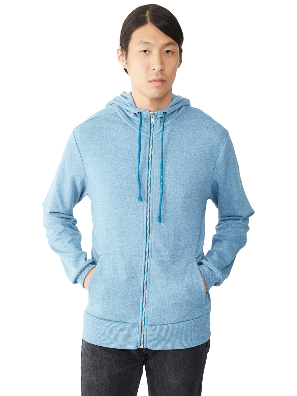 Alternative-09880EY-Rocky-Mock-Neck-Zip-Hoodie