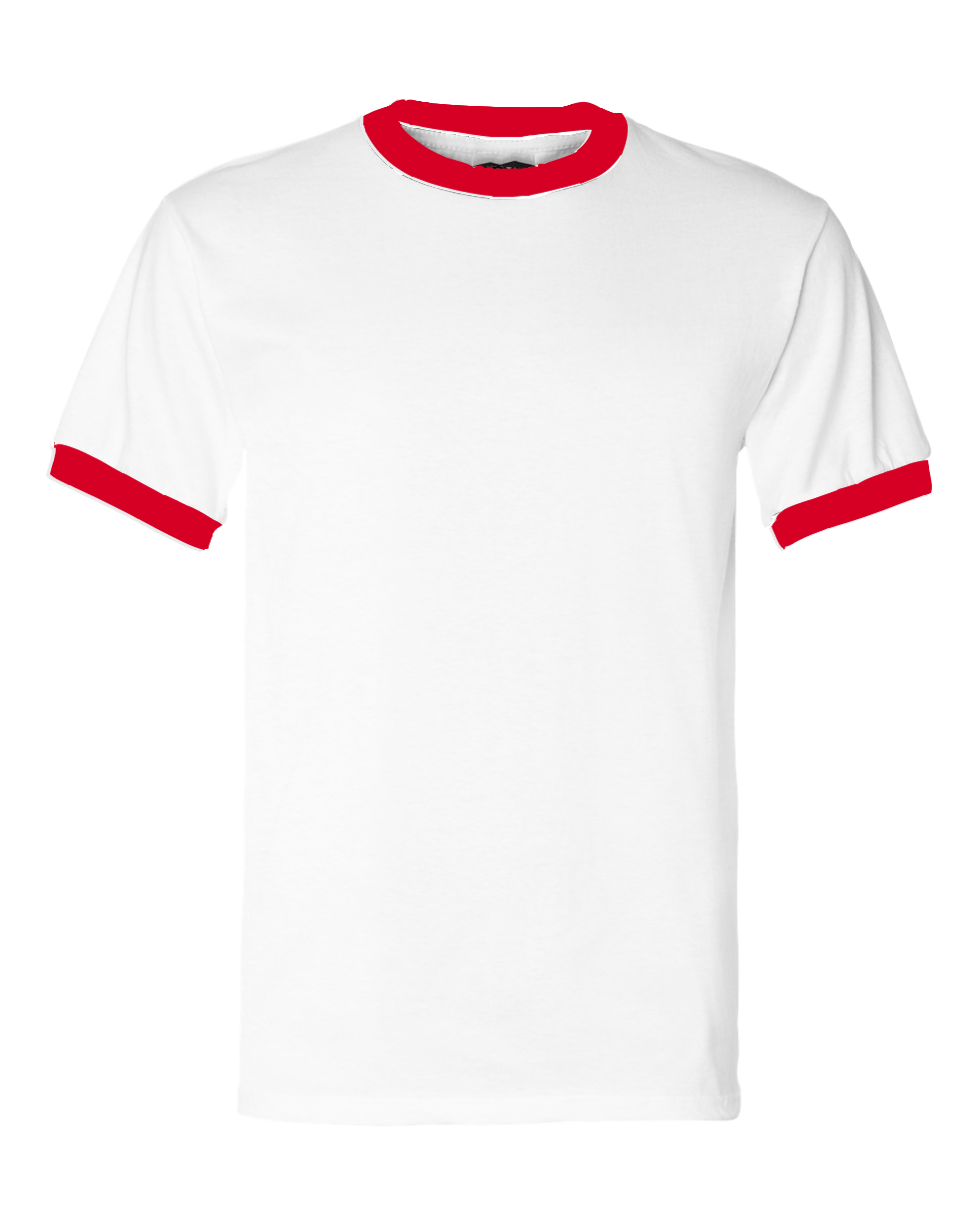 American_AA_BB410_Short_Sleeve_Ringer_Tee_Red_and_White