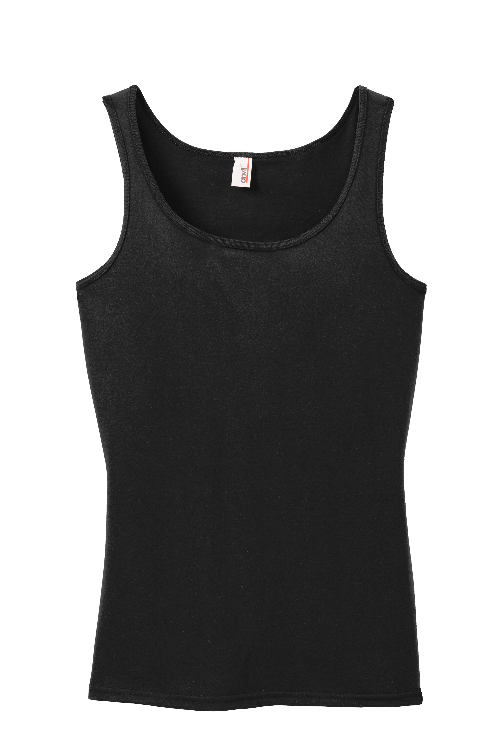 Anvil_882L_Black_Womens_Ring_Spun_100_Cotton_Tank_Top